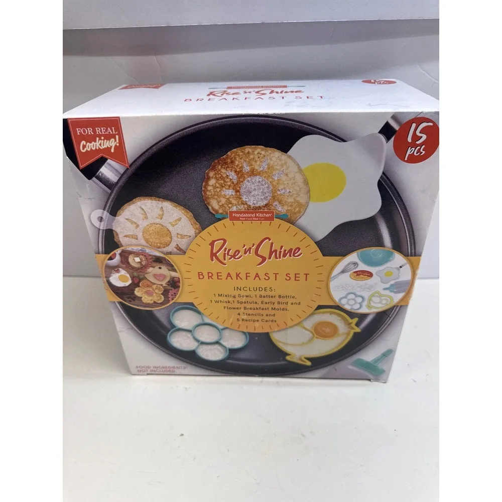 Handstand Kitchen Rise n Shine Breakfast Set 15 Pc Real Cooking Kit Kids Ages 6+